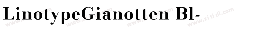 LinotypeGianotten Bl字体转换